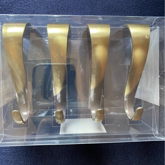 4 Bronze Metal Stocking Mantel Hooks - Picture 2 of 6